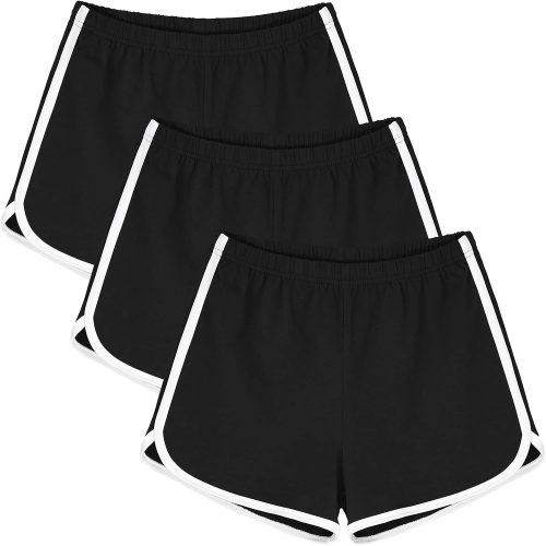 3 Pack Women Cotton Sports Shorts Athletic shorts Yoga Dance Summer Short Pants